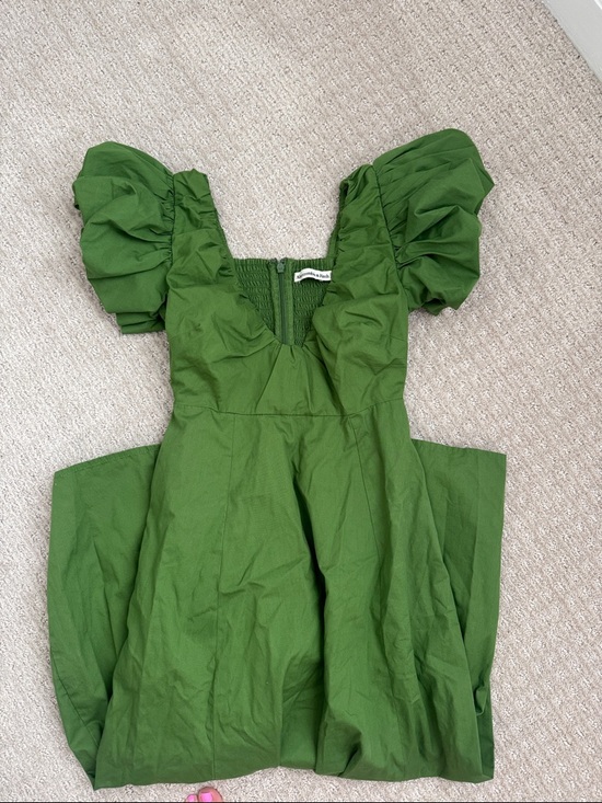 Abercrombie & Fitch Dresses & Skirts - Abercrombie & Fitch Green Puff Sleeve Midi Dress